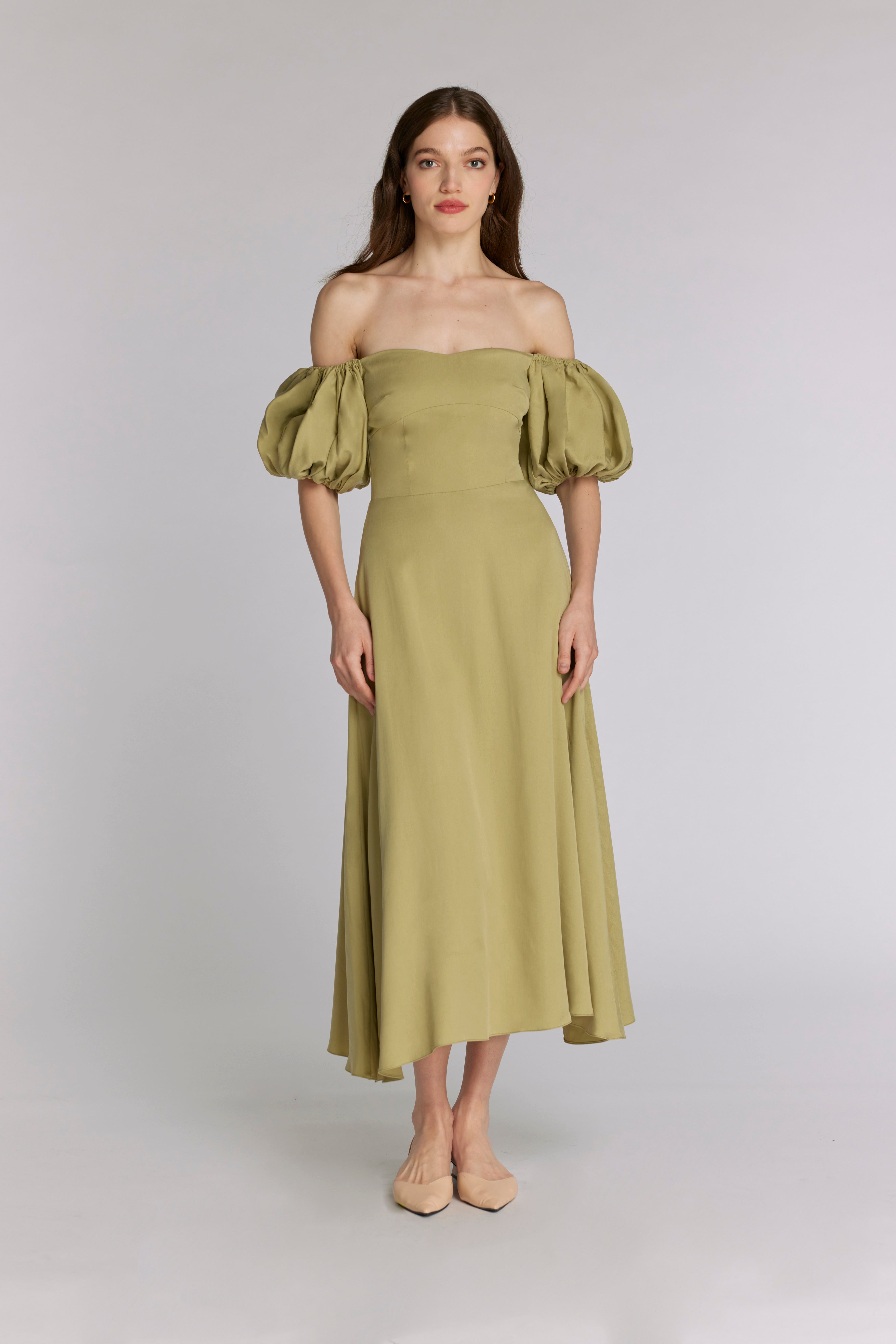 未使用 美品 カスタネ Bell sleeve color dress 1 SENTUBILA Womens V-neck Floral Midi Dress 2025 Spring