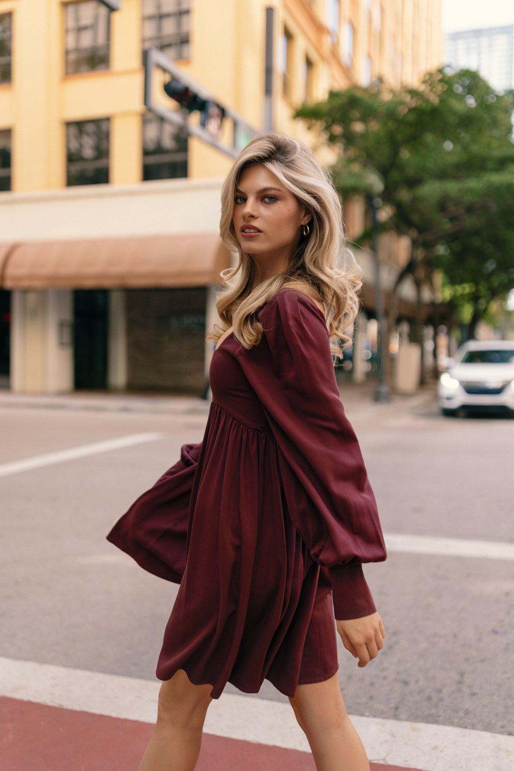AUBERGINE DRESS